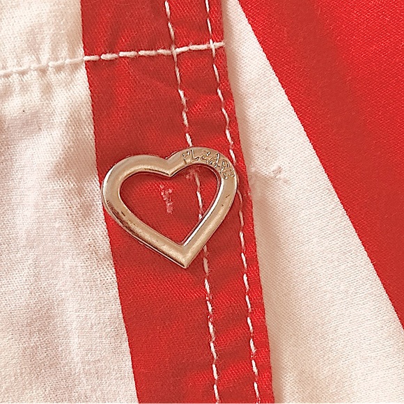 PLEASE DENIM red & white striped Jeans Italian - Picture 6 of 7